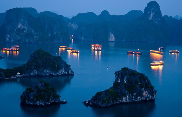 night halong bay vietnam