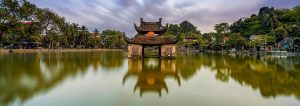 Vietnam lake gate temple