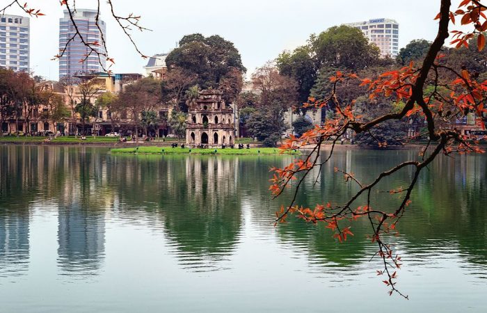 Hoan Kiem Lake in fall