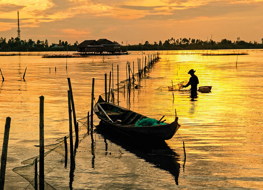 Mekong delta sunset