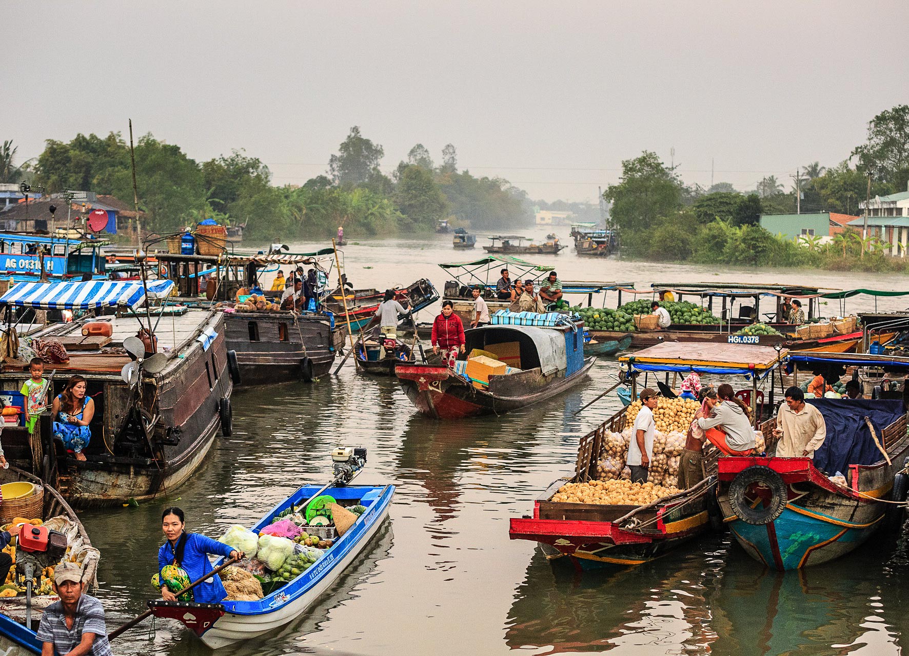 Mekong delta floating market