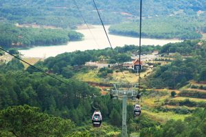 Cable ride over Robin hill in Dalat