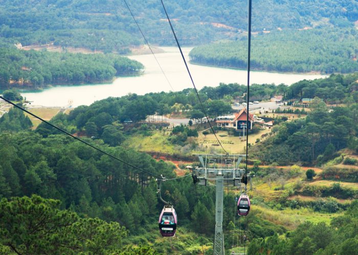 Cable ride over Robin hill in Dalat