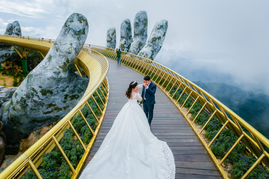 Wedding on Golden Bridge Da Nang